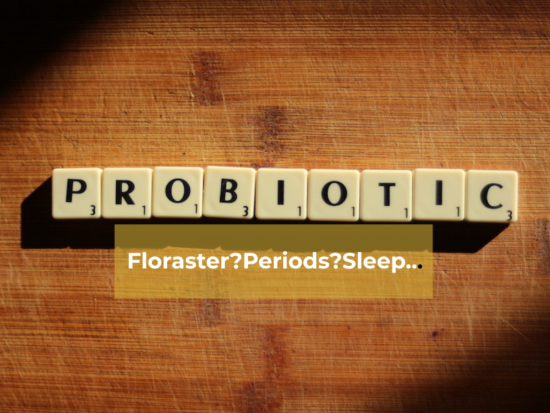 floraster and probiotics wrote in graphic